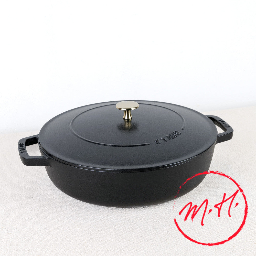 Sauteuse en fonte noir mat Staub