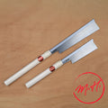 Lot de deux scies Dozuki japonaises coupe extra fine pour ébénisterie et marqueterie, manches bois clair