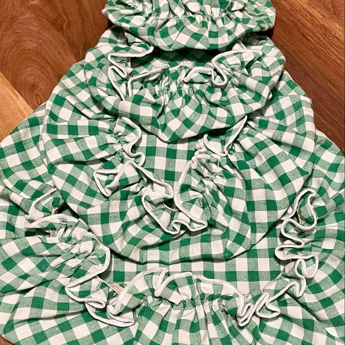 Set of 4 gingham bowl covers