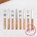 Opinel olive wood set of 4 knives and forks