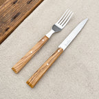 Opinel olive wood knives and forks