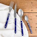 4-piece matt navy blue cutlery set