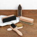 Set of 5 shoe polishing brushes