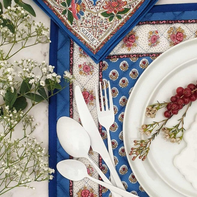 Fleur d'Arles blue placemat