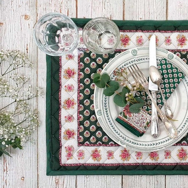 Fleur d'Arles place mat, green