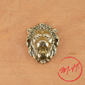 Lion head bell Polished Brass
