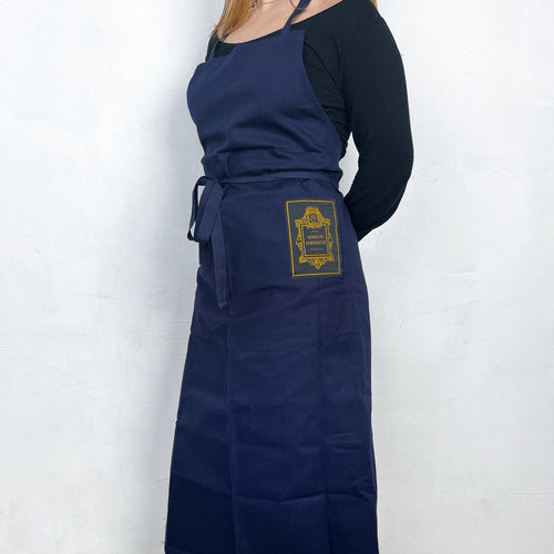 Tablier en coton bleu Maison Empereur