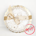 Tarte aux amandes supérieures italienne 300 g Garzotto Rocco, mandorlato blanc croquant sous ruban doré noué