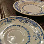 Cup and saucer blue decoration