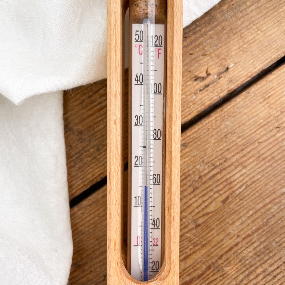 Thermomètre de bain en bois