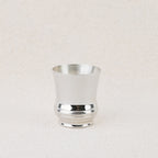 Baptismal tumbler in silver-plated metal