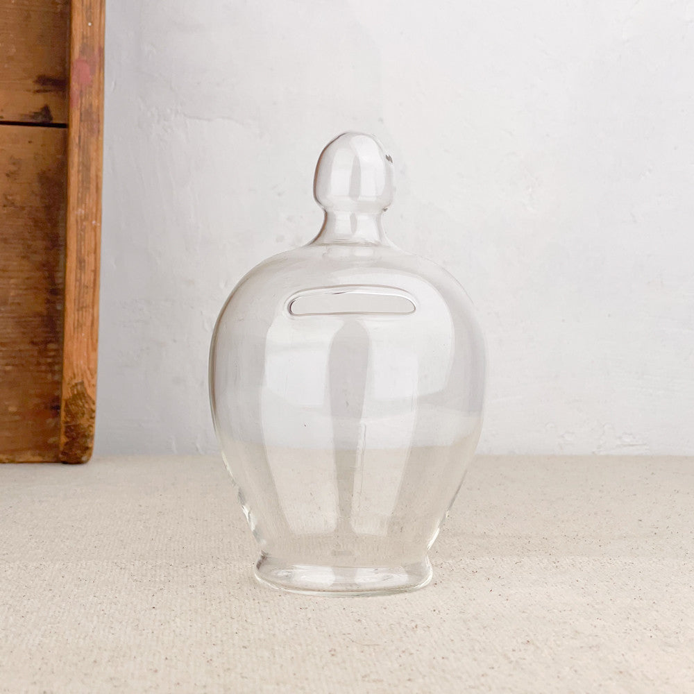 Glass money box