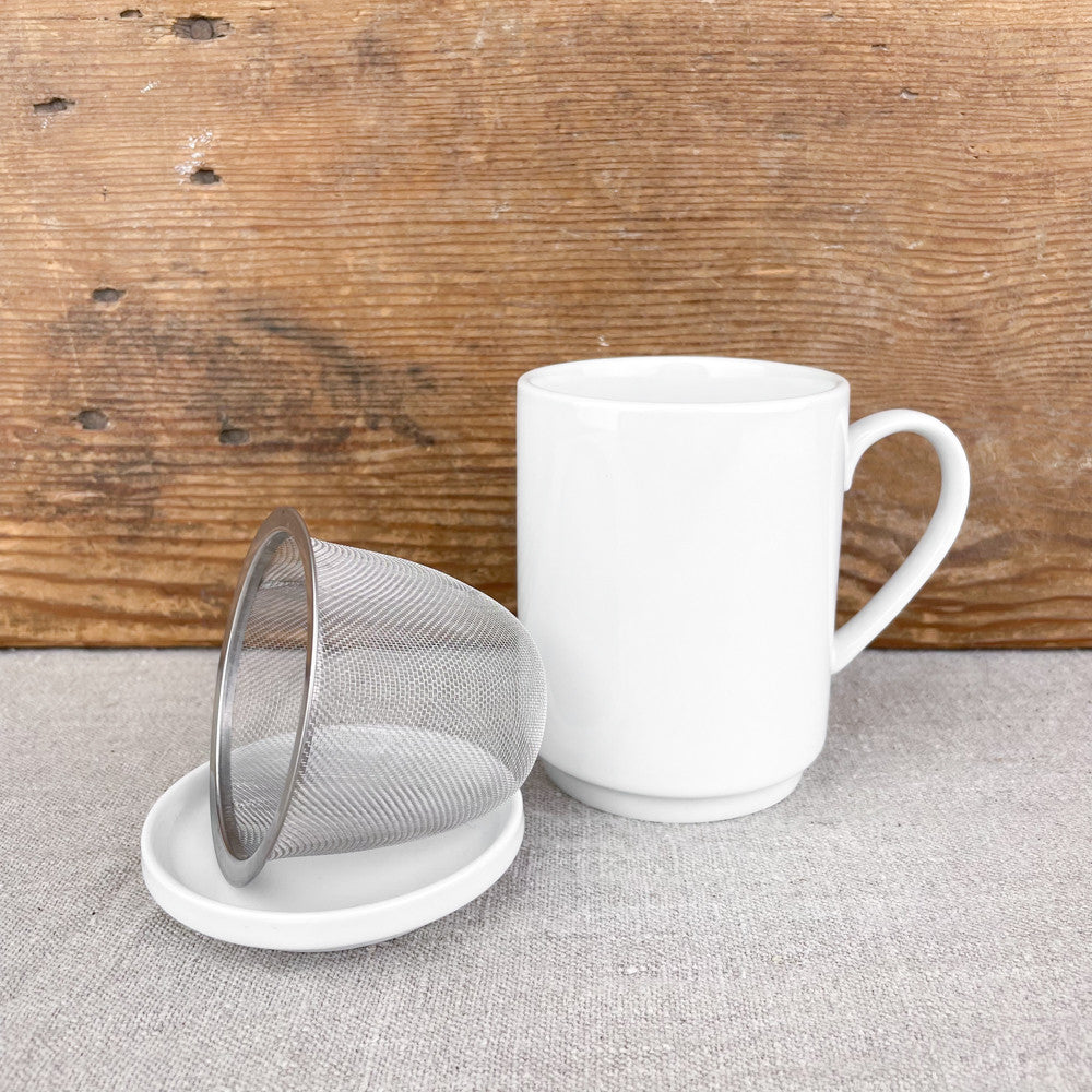 Porcelain infuser mug