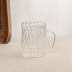 Tisanière festonnée en verre borosilicate