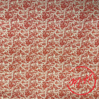 Tissu au mètre toile de Jouy rouge