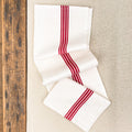 Cotton & linen striped tea towel