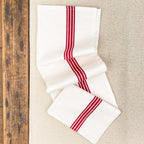 Cotton & linen striped tea towel