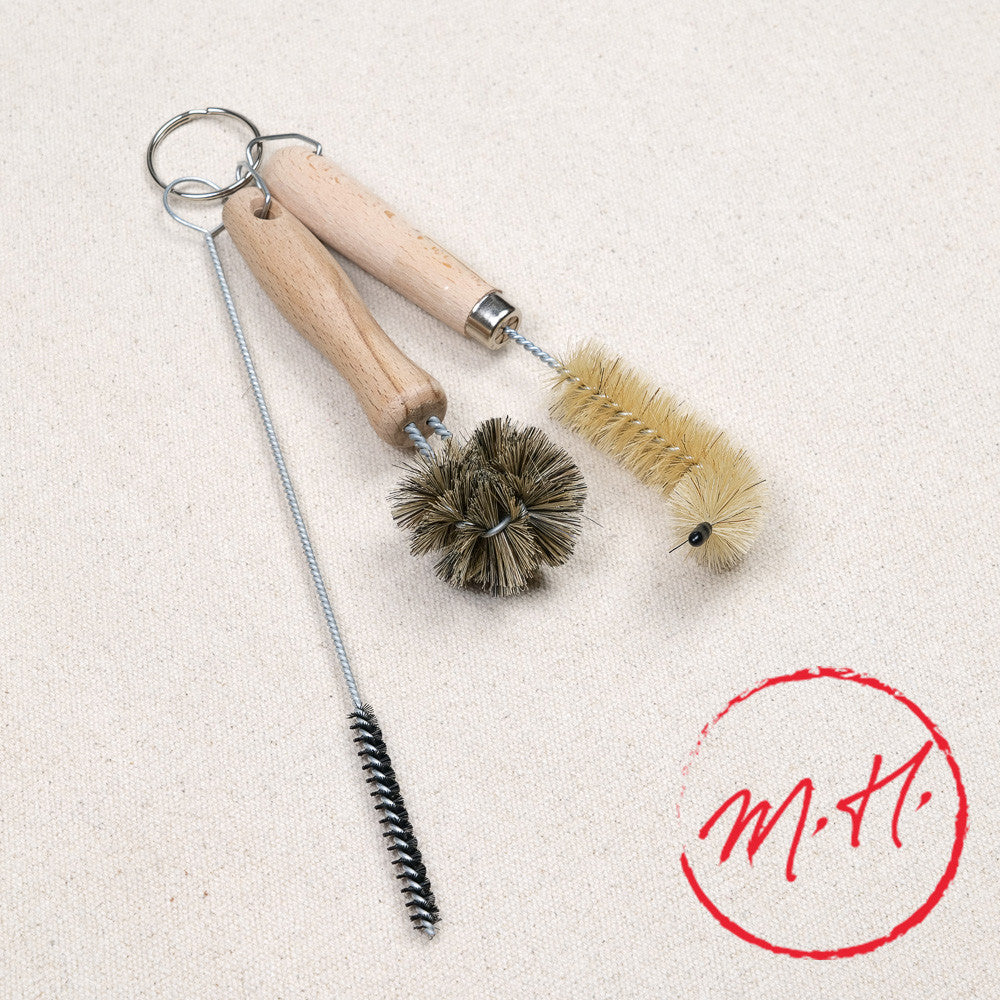 Trio of washbasin brushes