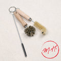 Trio of washbasin brushes