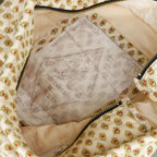 Quilted cotton makeup bag with zip and Indiennes de Marseille print lining