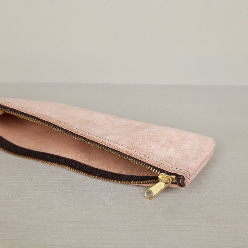 Trousse en cuir fermeture éclair