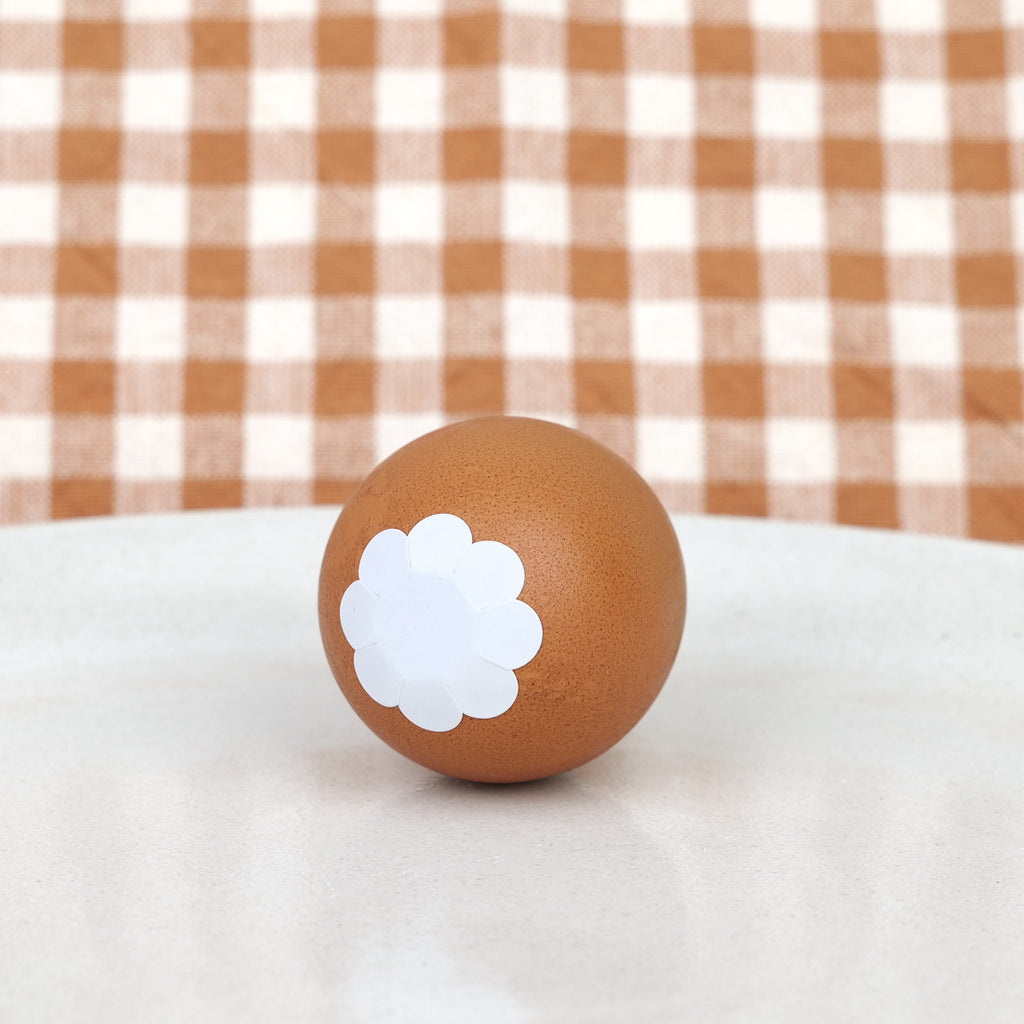 Real chocolate egg in its shell