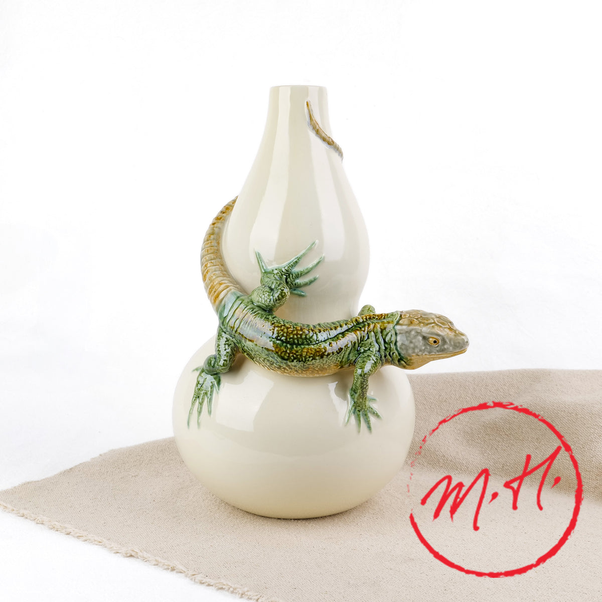 Vase à décor lézard