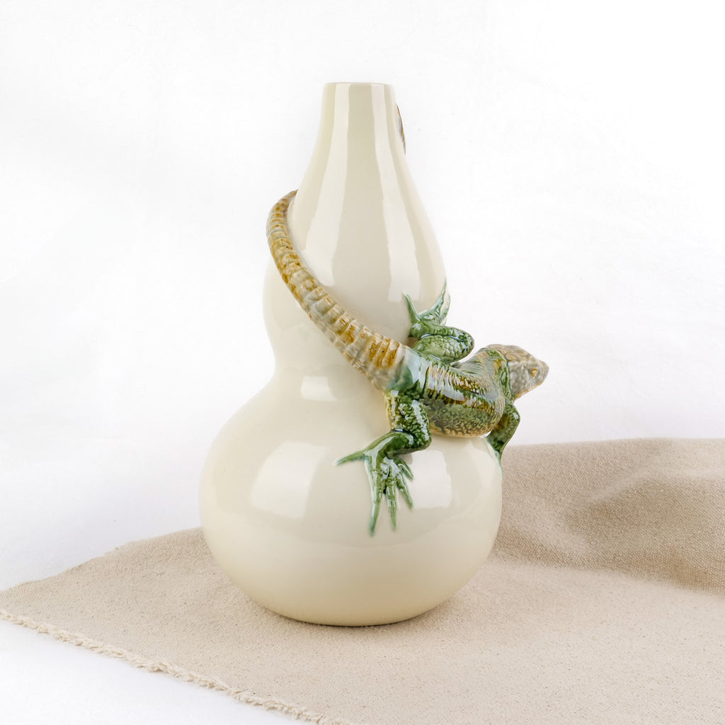 Vase blanc bordallo fabriqué au portugal