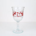 Verre à pied Belem 18 cl en verre fabriqué au Portugal, inscription « À l'Amitié » rouge et motif de lierre