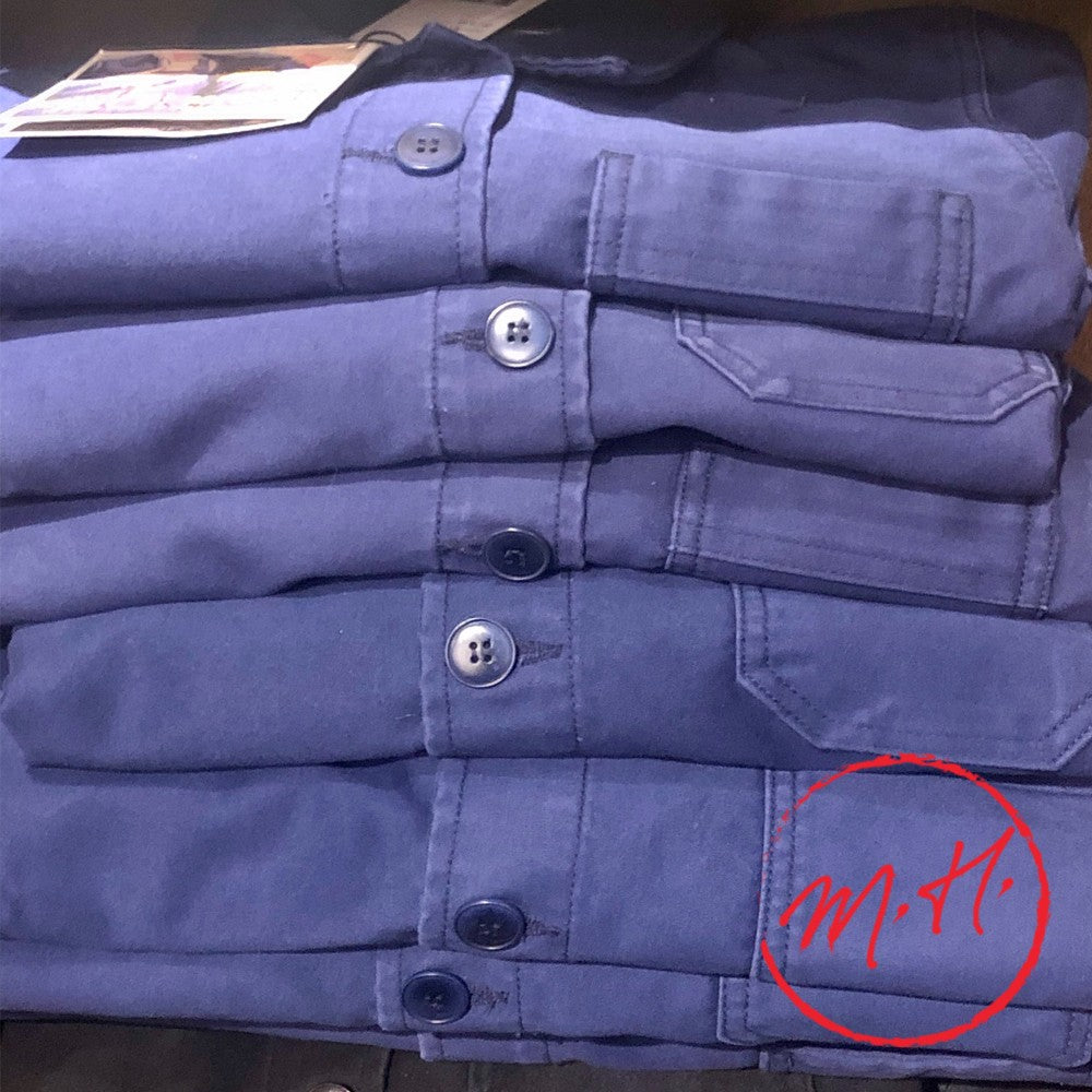 Mont Saint Michel blue work jacket