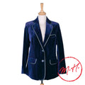 Gardian women's blue velvet jacket
