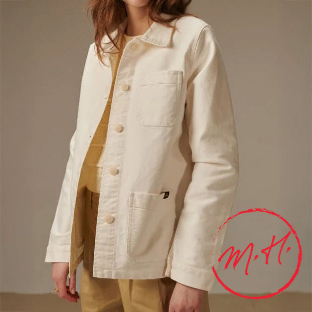 Veste moleskine blanche Femme Mont Saint Michel