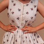 Reversible floral sleeveless jacket